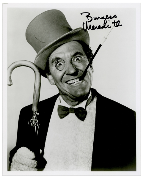 Burgess Meredith Signed 8'' x 10'' Photo as The Penguin in ''Batman''